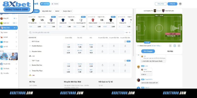 Các loại kèo bóng chày phổ biến tại nhà cái 8XBET